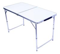 Goods & Gadgets Table Pliante multifonctionnelle Table de Camping Table de marché réglable en Hauteur Table d'appoint pour Camping dans Le Jardin pour Festivals, marchés et Plus (Blanc : 120 x 60 cm)