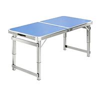 Table pliante bleue à hauteur réglable, table de préparation avec plateau en PEHD et pieds en acier, table utilitaire portable pour pique-nique, fête, artisanat, table de barbecue(Bleu,80cm/2.6ft)