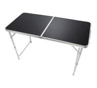 Table pliante multifonctionnelle, table polyvalente, table de camping, table pliante, réglable en hauteur, table d'appoint pour le camping dans le jardin pour les marchés (Noir: 120 x 60 cm)