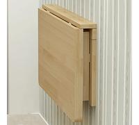 Table pliante compacte en bois massif pour économiser de l'espace - Table de salle à manger compacte (120 x 50 cm) - Console polyvalente pour petits espaces