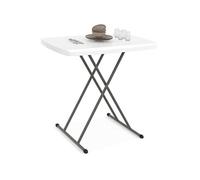 IDMARKET Table pliante d'appoint 77 cm hauteur réglable 3 positions URBANA pour extérieur intérieur camping