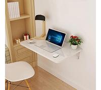Table pliante de cuisine et de salle à manger, table murale, petite table pliable pour ordinateur, pour économiser de l'espace, table en bois massif, avec supports, pour salle à manger, chambre, étude