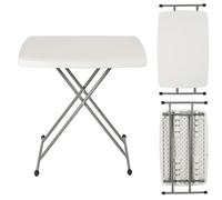 Table Pliante de Jardin Plastique Rectangulaire Blanche 75 x 50 cm