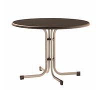 Table Pliante De Jardin Sieger 100 Cm Champagne/Moka Mobilier De Jardin