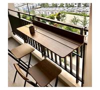 Table Pliante d'extérieur pour Balcon - Table de Service Murale en métal Peu encombrante pour Petits espaces (L60 x l37 cm) - Idéale pour Une Utilisation sur Balcon