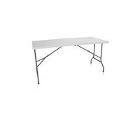 hjh OFFICE Table Pliable de Camping 152x70 cm Easy UP Multi Table de Jardin, Table de Pique Nique, Plastique Blanc 830053