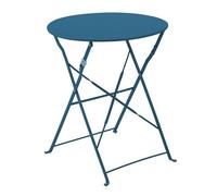 Table pliante en acier bleu pacific Annecy - Oviala