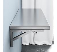 Table pliante en acier inoxydable 304 pour économiser de l'espace - Bureau mural pour la maison, le bureau et la buanderie - Design polyvalent et durable - 80 x 30 cm