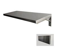 Table pliante en acier inoxydable 304 pour économiser de l'espace - Installation facile - Design propre - Parfait pour la cuisine, le linge, le garage, la chambre à coucher - 120 x 30 cm