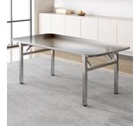 Table Pliante en Acier Inoxydable, établi Professionnel Robuste, 330 lbs capacité, Montage Facile, Design Compact pour Cuisine, Restaurant, Maison, Garage(120 * 80cm)