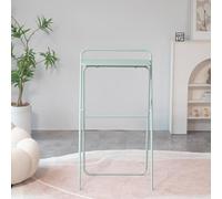 Table Pliante en Acier Inoxydable pour la Maison, Le Bar ou la Salle à Manger, Haute et compacte, avec Plateau en Bois et Pieds en Fer. Bureau d'appoint/établi Pliable po