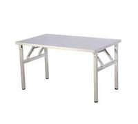 Table pliante en acier inoxydable - Table de préparation et de travail de cuisine pour la maison et les débarras