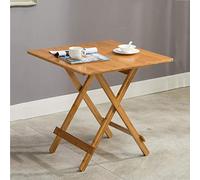 Table pliante en bambou carré pour le petit appartement, table de loisirs portative de table d'étude portative de ménage, table de jeu réglable de taille, table de carte, (taille : 65.5 * 65.5cm)