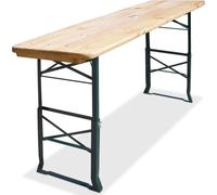 Table Pliante en Bois Réglable en Hauteur Structure en Acier Laqué