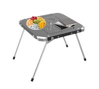 Table pliante en d'aluminium - Fournitures de jardinage - Petite table de camping - Pour réunion de famille, amis, maison, terrasse, pique-nique, pêche, pelouse, jardin