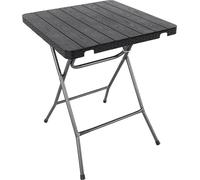 Table pliante en métal au design rotin - env. 60 x 60 x 73 cm - table de bistrot pliante