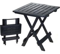 Table pliante en plastique ADIGE 45 x 43 cm - anthracite - Table d'appoint de jardin pliante