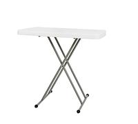 Table Pliante en Plastique Blanc Granit de 30 Pouces Elon, pour Usage intérieur/extérieur, Table d'appoint réglable en Hauteur de qualité Commerciale, Table pour Ordinateur Portable, Plateau TV