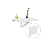 Table Pliante Extensible, Bureau Compact pour Petits Espaces, Blanc