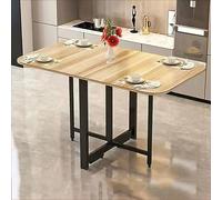 Table pliante extensible en bois polyvalente pour cuisine et salon, design 3 en 1 peu encombrant, parfaite pour les petits espaces et les divertissements