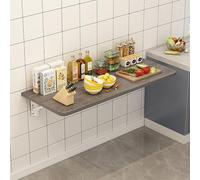 Table pliante flottante à fixation murale, facile à installer, bureau peu encombrant pour studio, cuisine, restaurant - Design polyvalent et robuste pour n'importe quel espace.