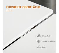 Table pliante HOMCOM en MDF avec roulettes table d'appoint mobile rabattable pour cuisine et salle à manger blanc 100cm