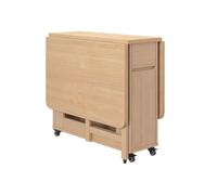 Table Pliante Interieur Tables de Cuisine en Bois à abattants avec Rangement et roulettes, Gain de Place Tables Pliantes Extensibles for Petits Appartements(1*Table)