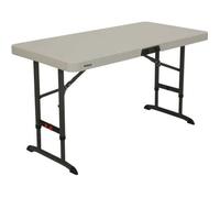 Table pliante - LIFETIME - 122cm - Ajustable en 3 hauteurs - Pour 4 personnes - Résistante
