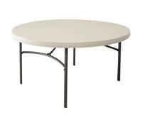 Table pliante - LIFETIME - Diamètre 152cm - 6 à 8 personnes - Polyéthylène - Garantie 10 ans