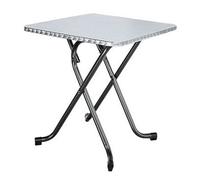 Table pliante LORRAINE Inox - L. 70 x P. 70 cm, plateau , piétements Noir
