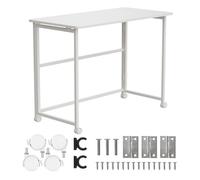 Table pliante Maclean, blanche, mobile, plateau 100x50cm, max. 50kg, MC-1250 W