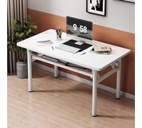 Table Pliante Mobile Avec Espace De Rangement Intégré, Sans Montage, Bureau D'ordinateur Pliable Et Escamotable, Idéal Pour Travailler Sur Ordinateur Portable, Atelier Ou Domicile(A,80*40*75CM)