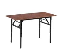 Table Pliante Mobile, Hauteur Réglable 4 Vitesses, Sans Montage, Bureau D'ordinateur Pliable Et Escamotable, Idéal Pour Travailler Sur Ordinateur Portable, Atelier Ou Bureau À Domicile(120*50*75CM)