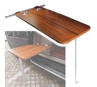 Table pliante multifonction pour camping-car - Table de salle à manger murale avec 2 porte-gobelets pour camping-car, bateau, camping en plein air et pique-niques - Solution peu encombrante (finition