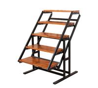 Table pliante multifonctionnelle 2 en 1 étagère convertible rangement extensible pour livres, plantes et organisation de la maison