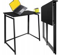 Table pliante multifonctionnelle en bois noir 80x75x40cm