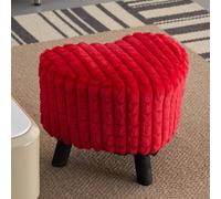 Table pliante multifonctionnelle, Pouf rond en peluche avec roulettes et dossiers, tabouret rembourré doux et confortable en forme de cœur, repose-pieds en forme de cube, siège d'appoint for salon, en