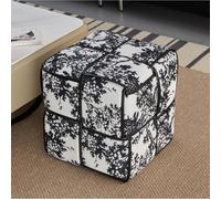 Table pliante multifonctionnelle, Pouf rond en peluche avec roulettes et dossiers, tabouret rembourré doux et confortable en forme de cœur, repose-pieds en forme de cube, siège d'appoint for salon, en