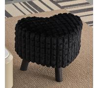 Table pliante multifonctionnelle, Pouf rond en peluche avec roulettes et dossiers, tabouret rembourré doux et confortable en forme de cœur, repose-pieds en forme de cube, siège d'appoint for salon, en