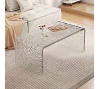 Table pliante multifonctionnelle, Table d'appoint en acrylique transparent en forme de U, table d'appoint moderne aux bords arrondis, meuble de bureau élégant for petits espaces, chambre à coucher, sa