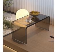 Table pliante multifonctionnelle, Table d'appoint en acrylique transparent en forme de U, table d'appoint moderne aux bords arrondis, meuble de bureau élégant for petits espaces, chambre à coucher, sa