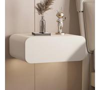 Table pliante multifonctionnelle, table de chevet flottante murale avec tiroir de rangement, moderne, simple petite table de chevet pour chambre à coucher et petits espaces, entièrement assemblée