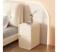 Table pliante multifonctionnelle, table de nuit étroite avec 2 tiroirs en bois massif, table de chevet verticale pour chambre à coucher, petite table de chevet en bois, table de nuit de rangement peu