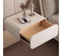 Table pliante multifonctionnelle, table de nuit flottante murale avec tiroir de rangement, petite table de chevet moderne et simple pour chambre à coucher et petit espace, entièrement assemblée, table