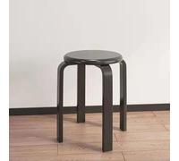 Table pliante multifonctionnelle, Tabouret empilable en bois, lot de 2 tabourets ronds en bois massif, tabourets de bar portables avec coussinet en feutre antidérapant, chaise de comptoir sans dossier