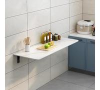 Table Pliante Murale à abattant, Bureau escamotable Invisible, établi Pliable, Bureau Pliable Gain de Place pour Garage et Maison - Blanc, 60 x 30 cm