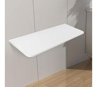 Table pliante murale, avec couvercle, pour ordinateur et salle à manger - Table de bar et cuisine, murale (80 x 50 x 1,6 cm, blanc)