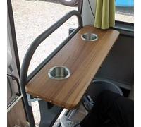 Table pliante murale avec deux porte-gobelets pour installation de bus de passagers et garde-corps touristique