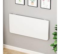 Table pliante murale avec supports, gain de place, montage mural, table pour salle à manger, travail ou bar, blanc, table d'ordinateur pliable