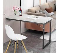 Table pliante murale - Bureau à feuilles tombantes flottantes peu encombrantes pour bureau à domicile, cuisine, buanderie et chambre à coucher - Multi-usage, design blanc élégant (120 x 60 x 75 cm)